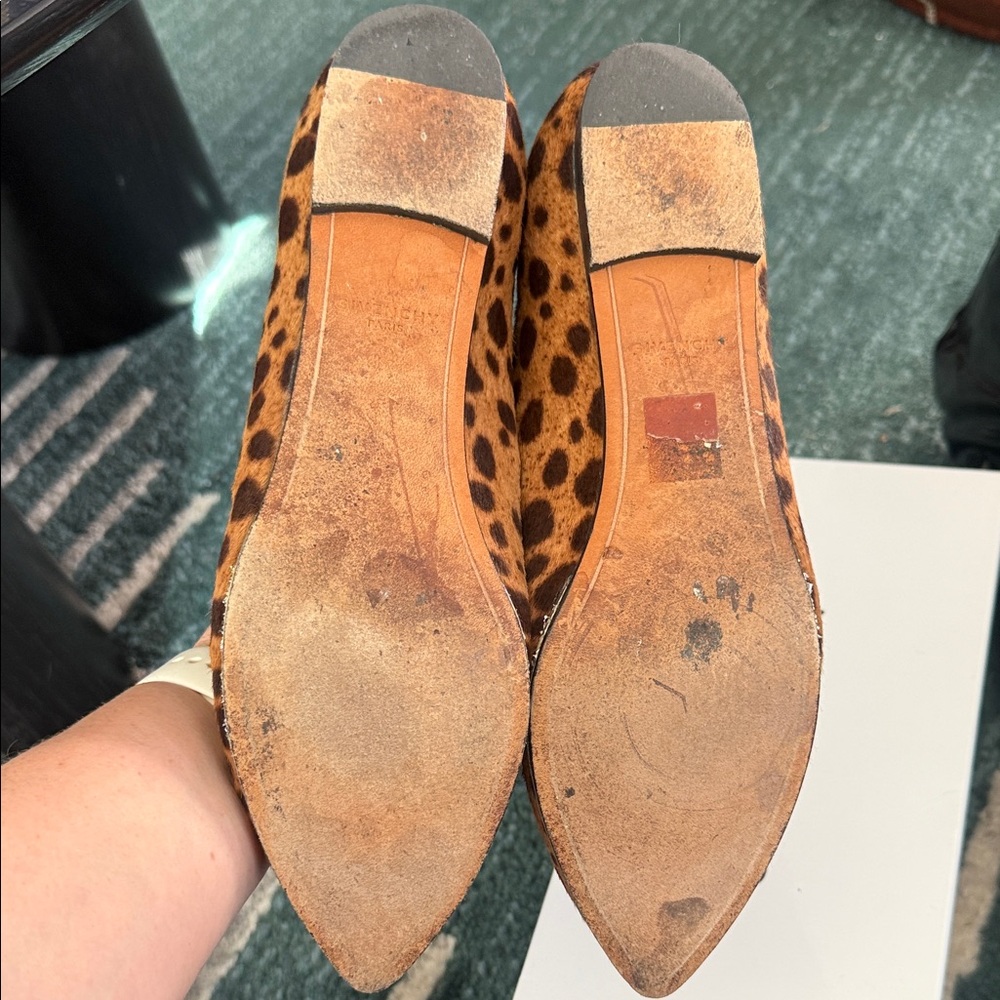 Givenchy Leopard Print Pointed Toe Flats in Tan and Brown - Picture 4 of 8